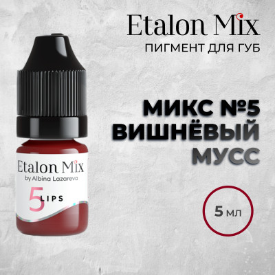 Etalon Mix. Микс № 5 Вишнёвый мусс — Пигмент для губ