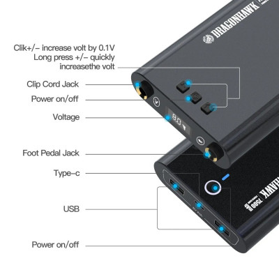 Dragonhawk Portable (powerbank) — Блок питания для тату машин